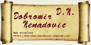 Dobromir Nenadović vizit kartica
